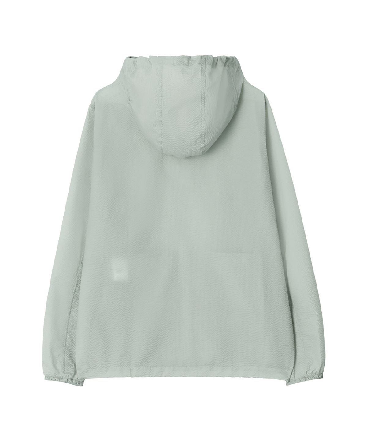 오아노(OANO) EMBOSSED ZIP HOODIE / SILVER GREEN