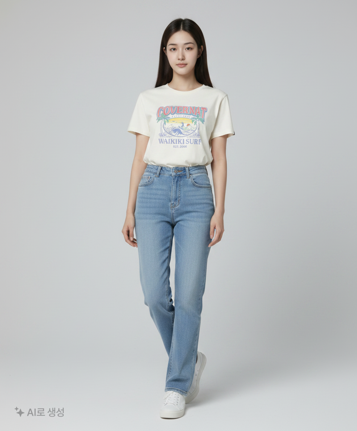 커버낫(COVERNAT) 와이키키 서프 티셔츠 화이트 S