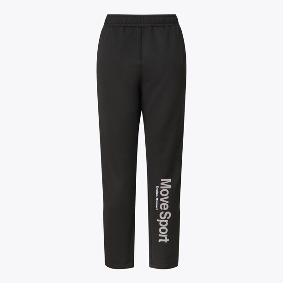 무브스포츠 바이 데상트(MOVESPORT BY DESCENTE) 워딩 그래픽 트레이닝 팬츠 블랙 VS121EFP11