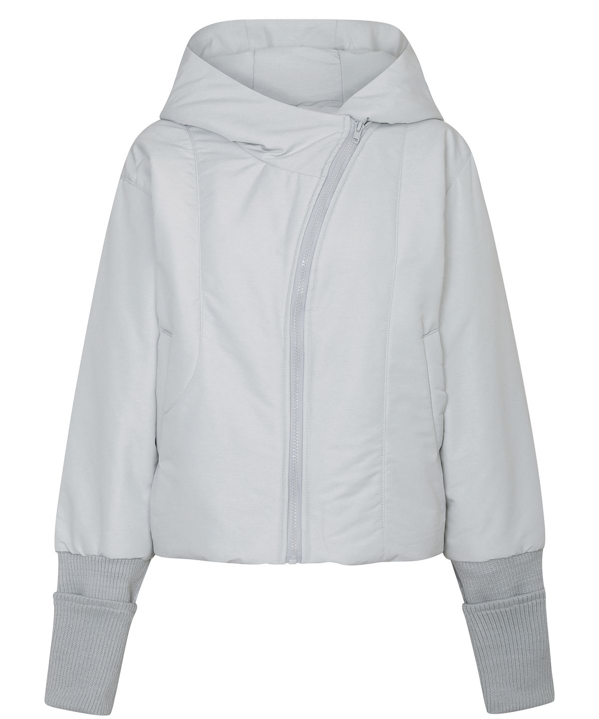플레어업(FLAREUP) Hooded Asymmetrical Puffer Jacket (FL-053_Cloud White)