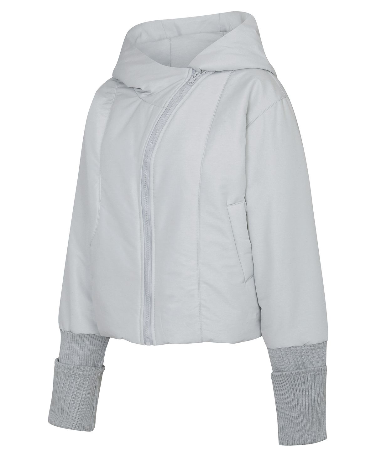 플레어업(FLAREUP) Hooded Asymmetrical Puffer Jacket (FL-053_Cloud White)