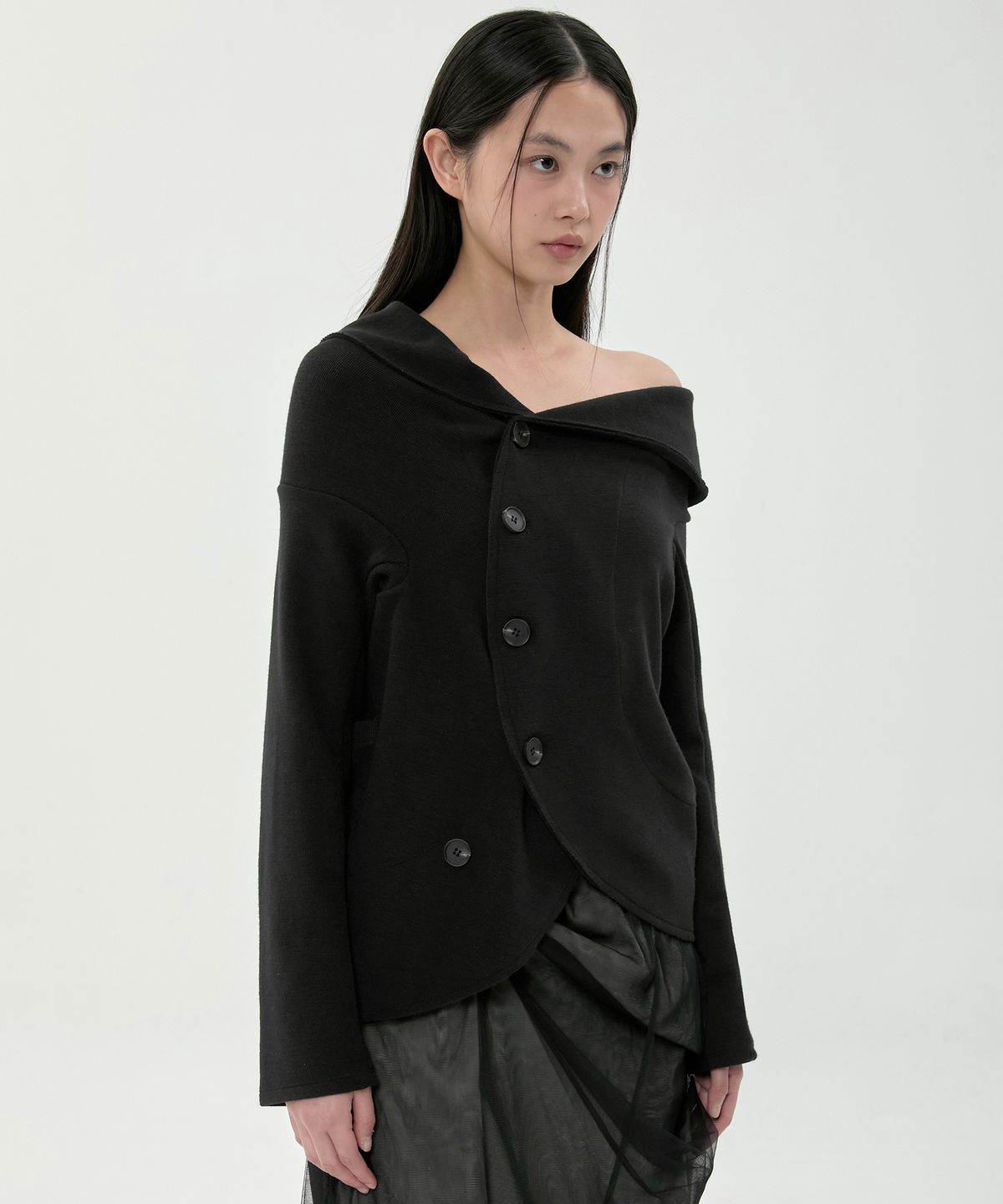 플레어업(FLAREUP) Sculpted Round Jacket (FL-058_Black)