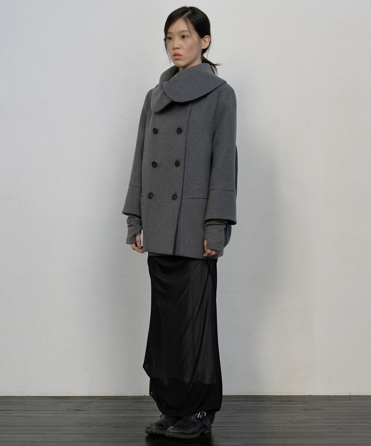플레어업(FLAREUP) Layered Double Wool Coat (FL-060_Gray)