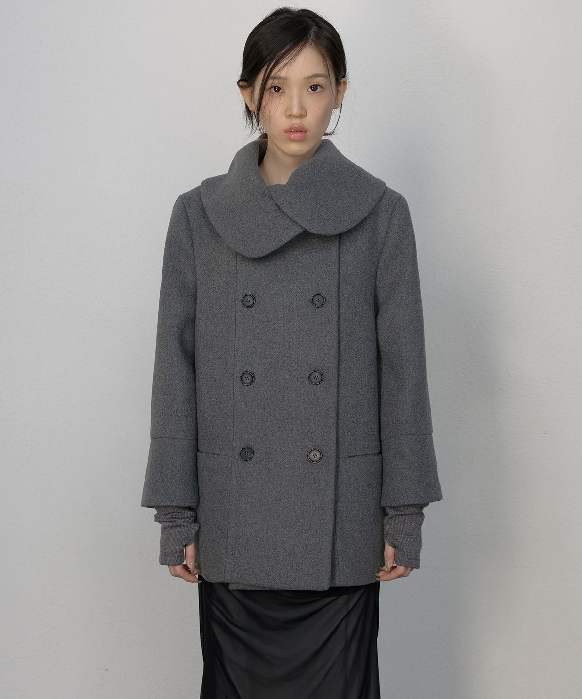 플레어업(FLAREUP) Layered Double Wool Coat (FL-060_Gray)