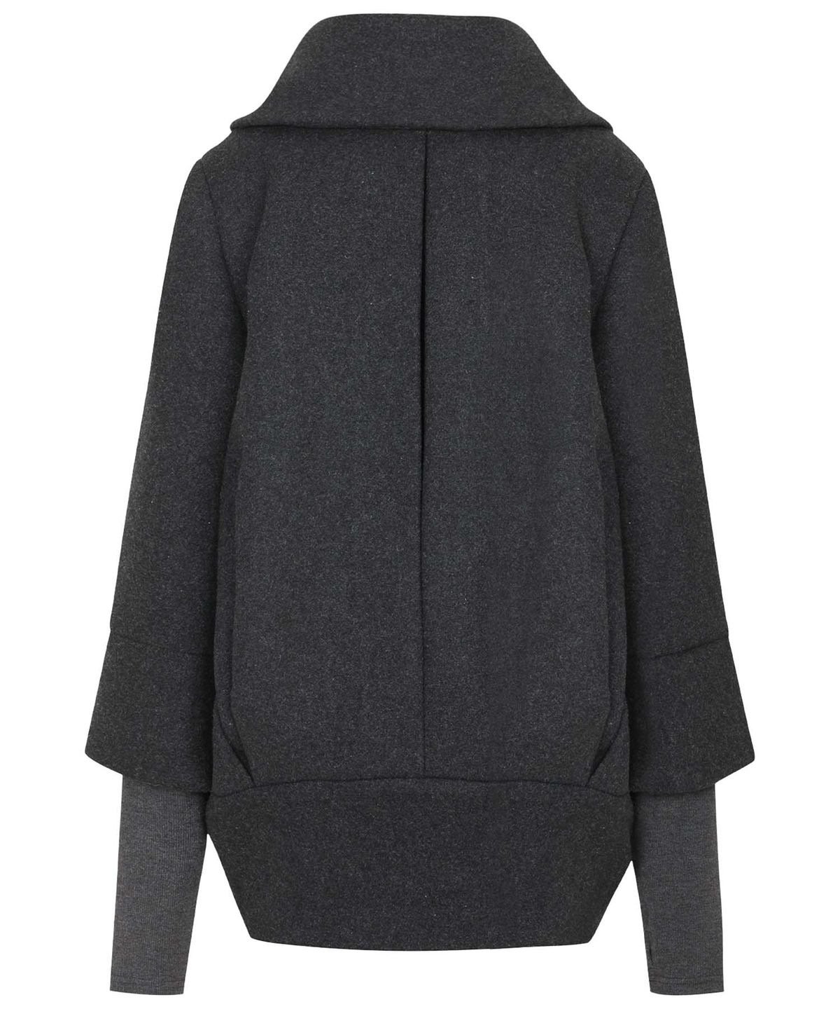 플레어업(FLAREUP) Layered Double Wool Coat (FL-060_Charcoal)