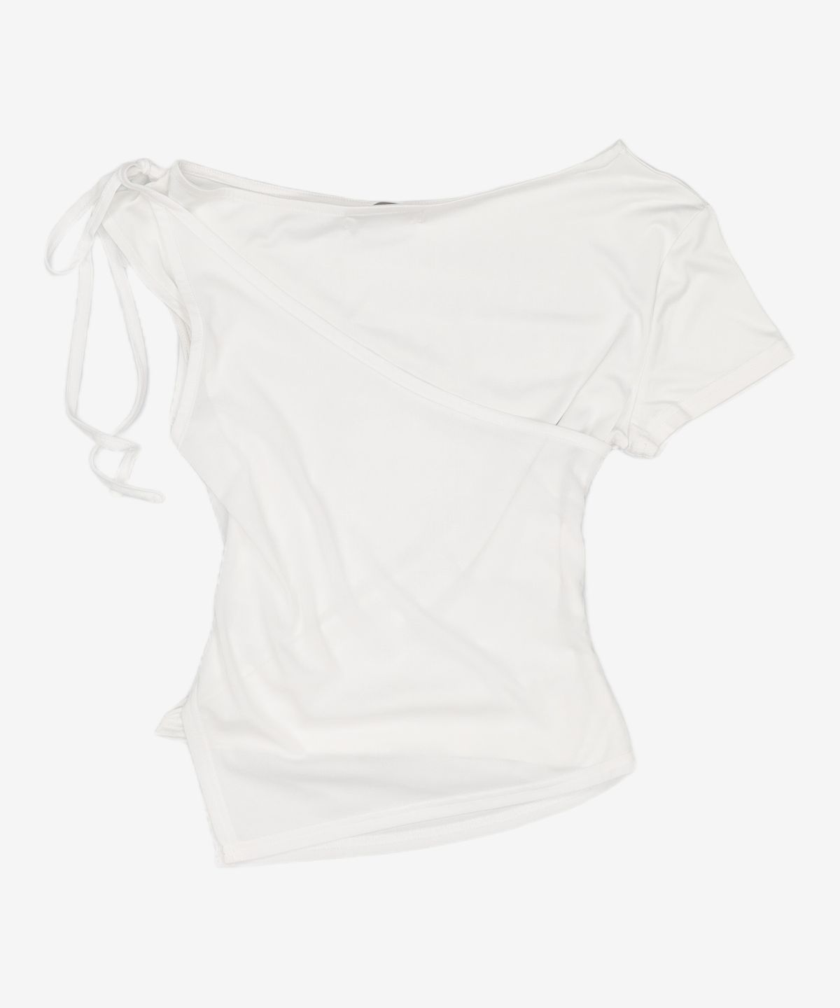 세컨모놀로그(SECONDMONO) W. Layered Off Shoulder Short Sleeve [WHITE]_SEWTS009WHITE FREE