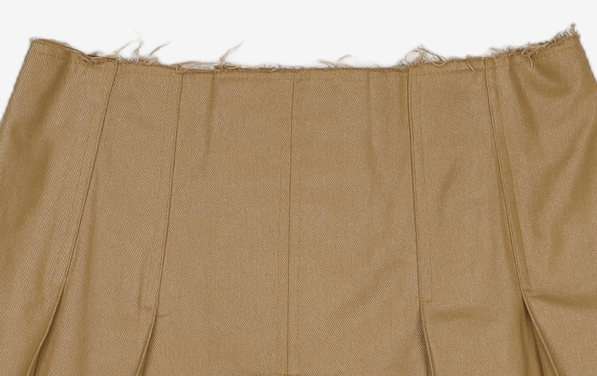 다이애그널(DIAGONAL) CUTTING PLEATS SKIRT (beige) M