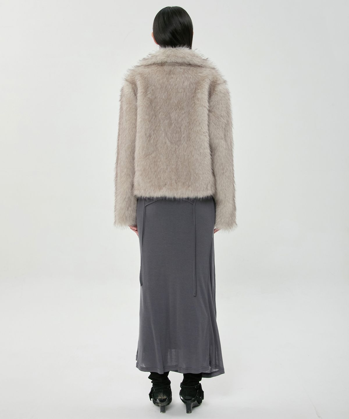 플레어업(FLAREUP) Yua Fur Jacket (FL-063_Ash Beige)