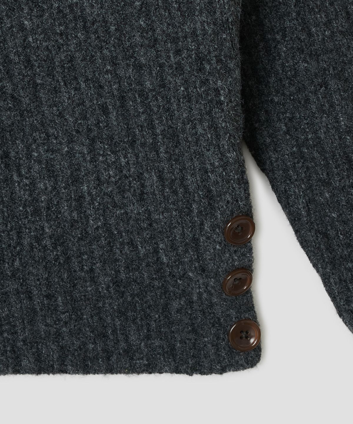 타입서비스(TYPESERVICE) Button Off Shoulder Knit [Charcoal]