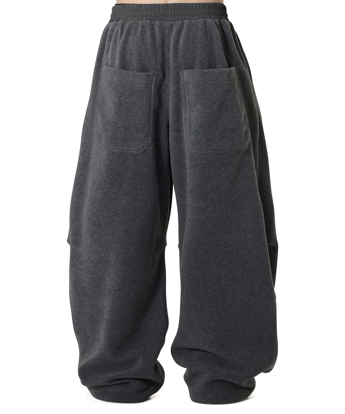 오픈야드(오와이)(OPENYARD(OY)) CONTOUR FLEECE TUCK PANTS - CHARCOAL