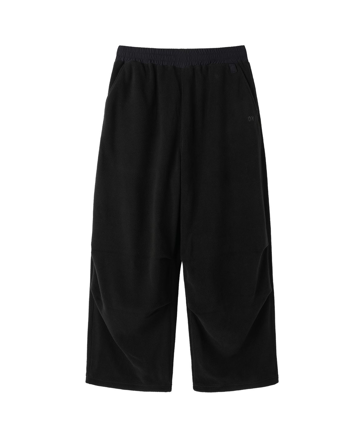 오픈야드(오와이)(OPENYARD(OY)) CONTOUR FLEECE TUCK PANTS - BLACK