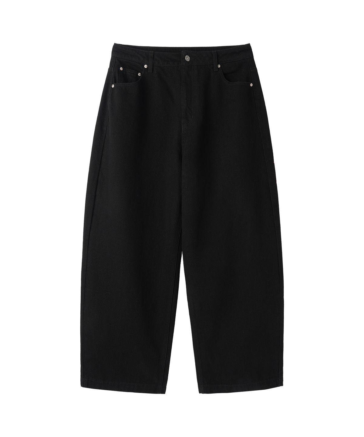오픈야드(오와이)(OPENYARD(OY)) STARBURST RAW EDGE WIDE VOLUME PANTS - BLACK