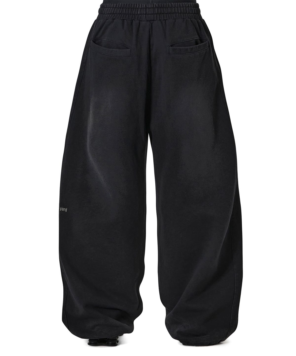 오픈야드(오와이)(OPENYARD(OY)) CURVE WASHED SWEAT PANTS - BLACK
