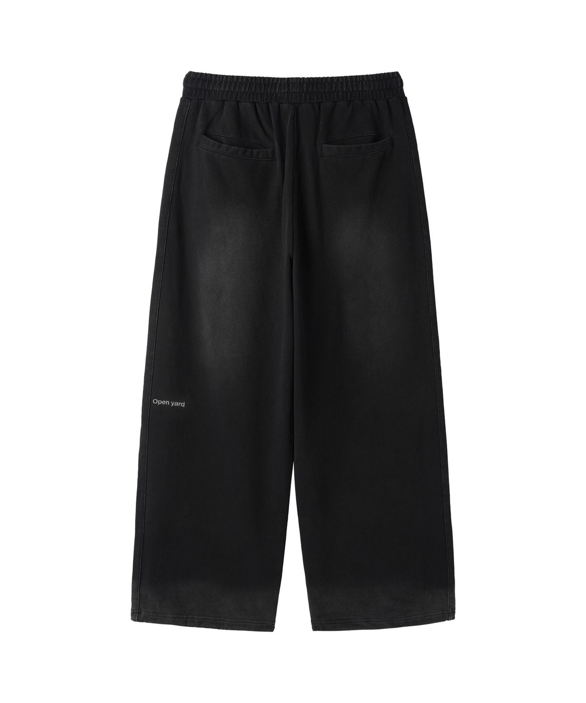 오픈야드(오와이)(OPENYARD(OY)) CURVE WASHED SWEAT PANTS - BLACK