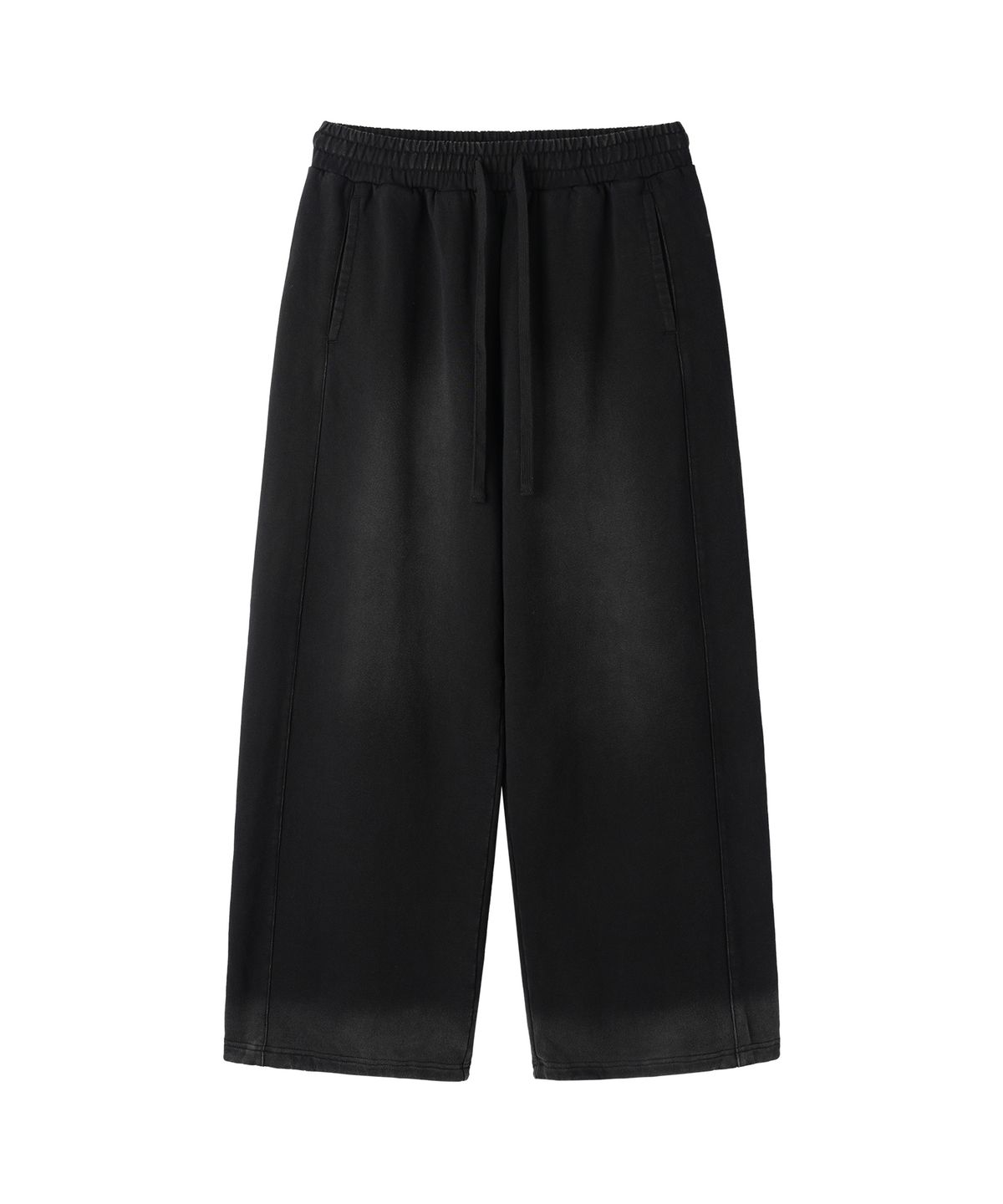오픈야드(오와이)(OPENYARD(OY)) CURVE WASHED SWEAT PANTS - BLACK
