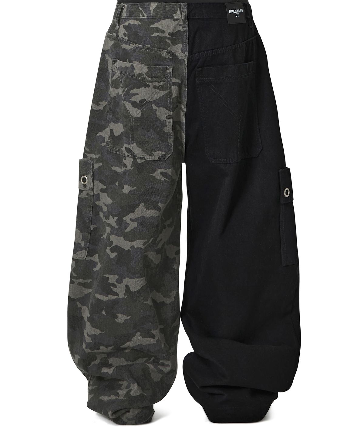 오픈야드(오와이)(OPENYARD(OY)) HYBRID CARGO WIDE VOLUME PANTS - BLACK