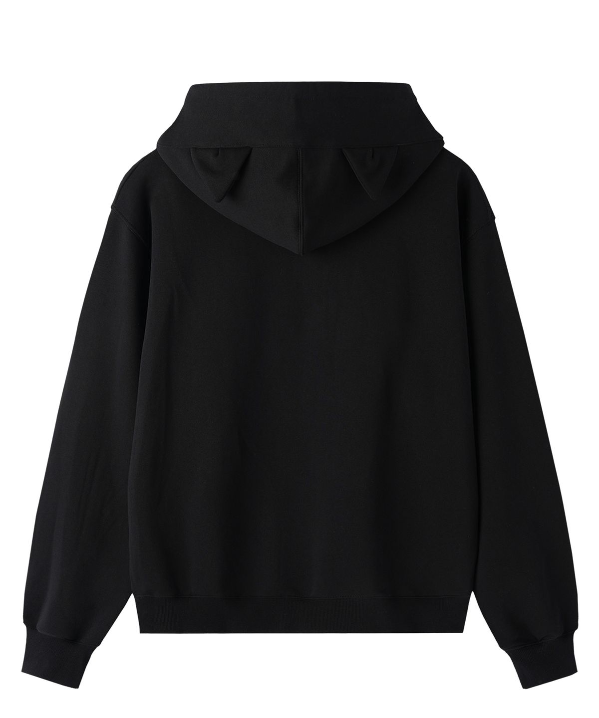 오픈야드(오와이)(OPENYARD(OY)) SCRIPT EAR HOODIE - BLACK