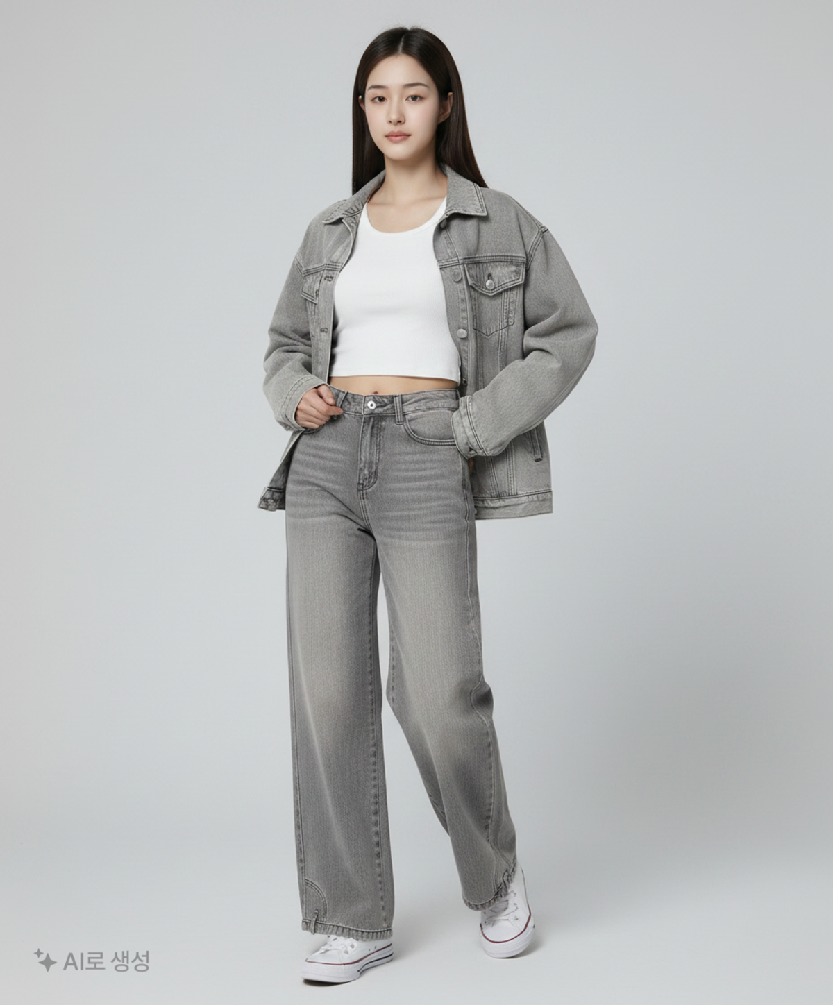 제로플래닛(ZEROPLANET) 데스틴 워싱 와이드 팬츠 [B/DENIM] S