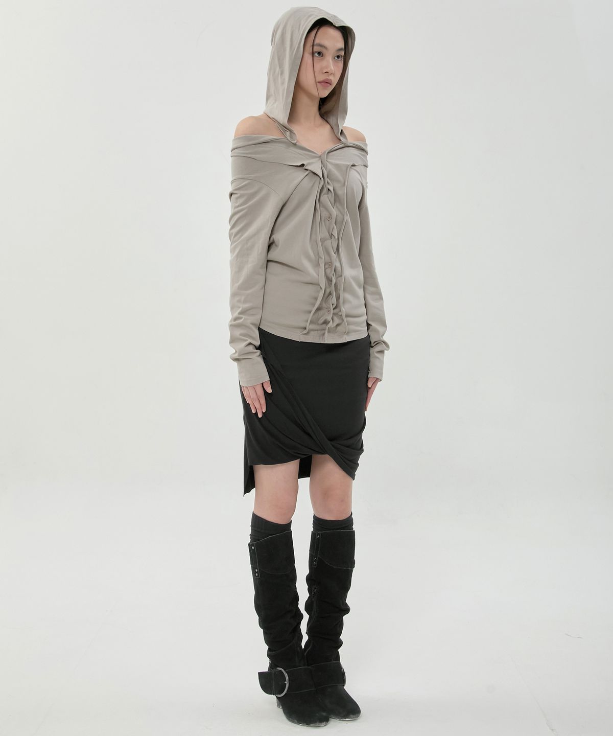 플레어업(FLAREUP) Braided Cardigan (FL-106_Ash Gray)