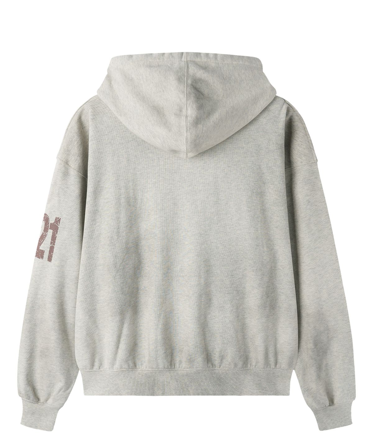 오픈야드(오와이)(OPENYARD(OY)) DISTRESSED COLLAGE WASHED HOODIE ZIP UP - OATMEAL