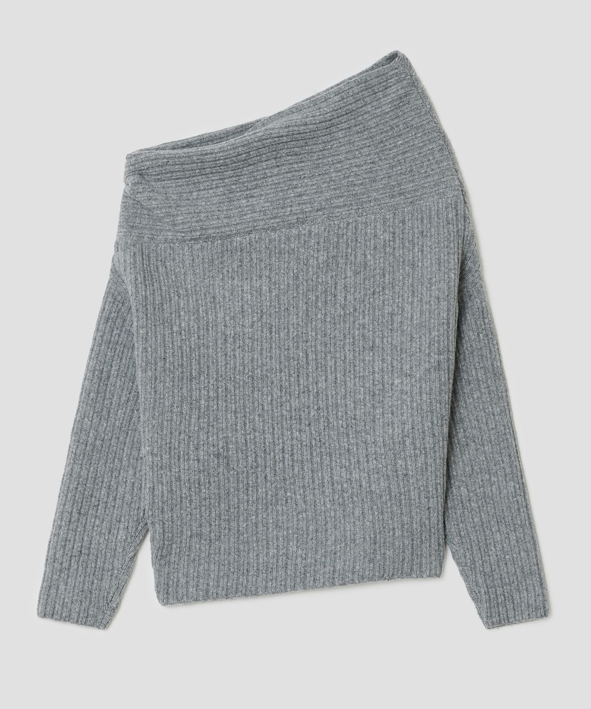 타입서비스(TYPESERVICE) Button Off Shoulder Knit [Gray]