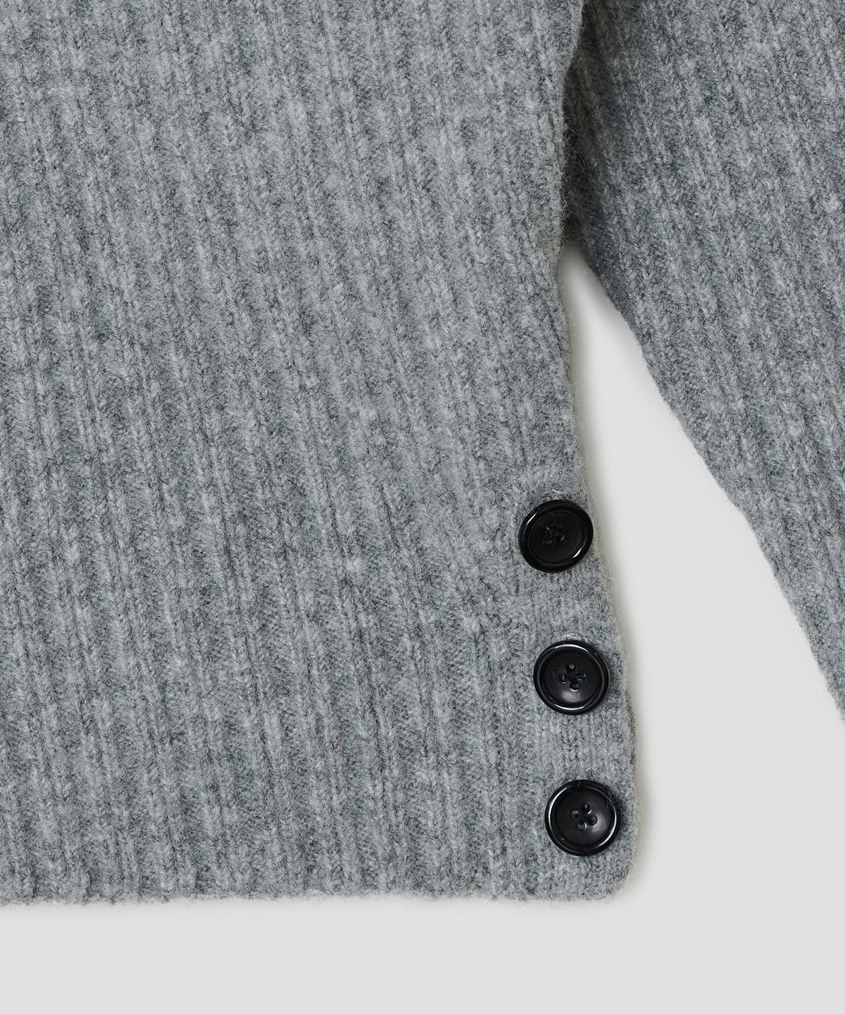 타입서비스(TYPESERVICE) Button Off Shoulder Knit [Gray]