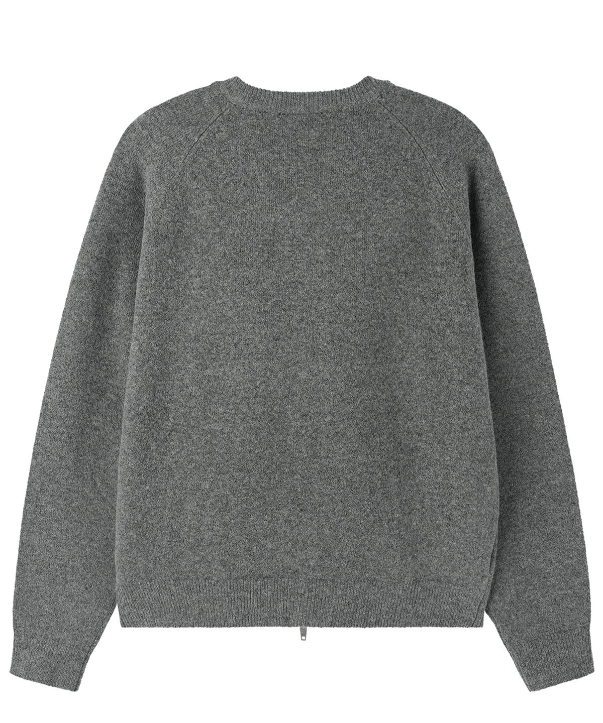 오픈야드(오와이)(OPENYARD(OY)) METAL LOGO ZIP CARDIGAN - CHARCOAL