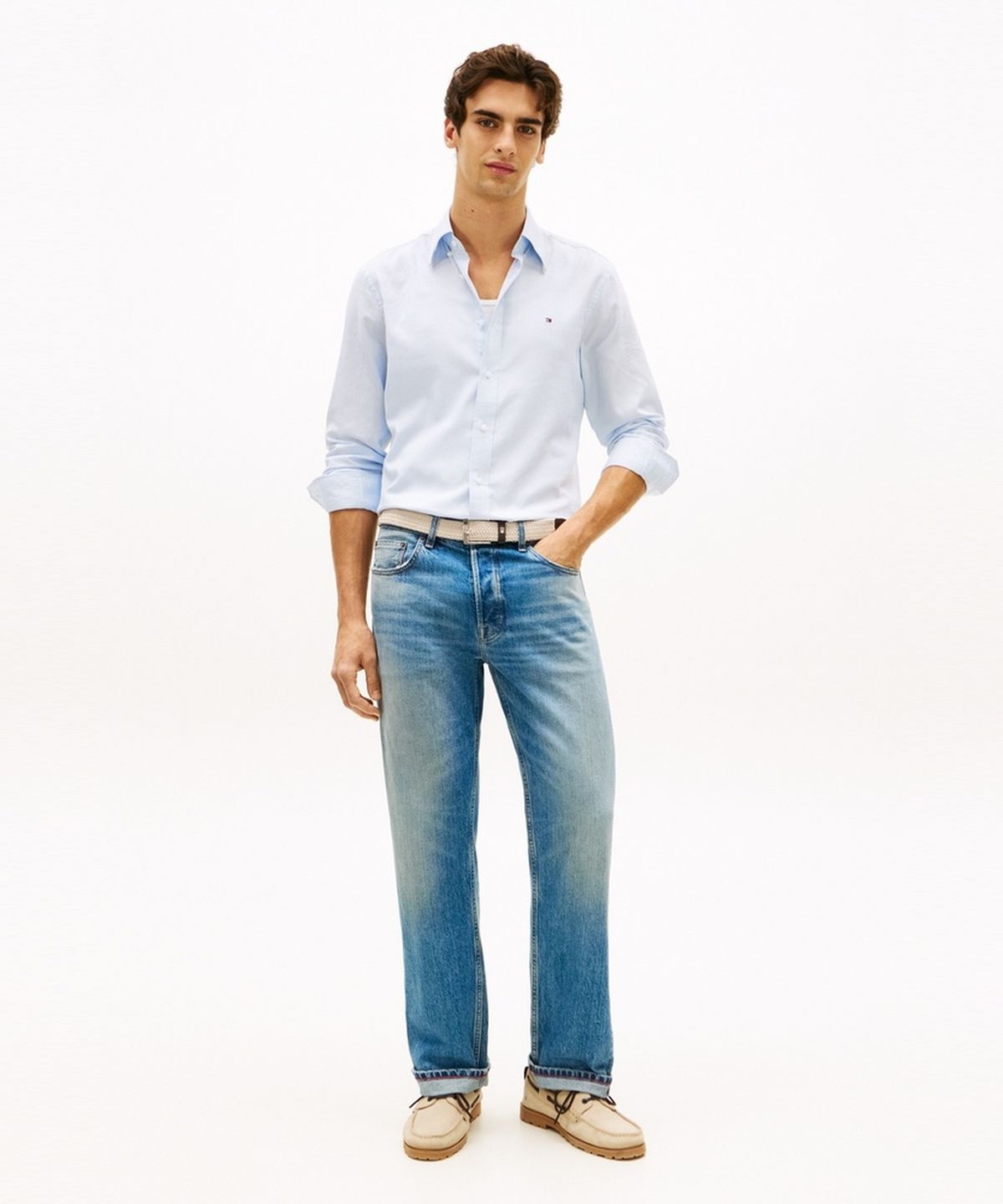 타미힐피거(TOMMY HILFIGER) [Regular fit] 옥스포드 솔리드 셔츠 (T12G6WSH190MT1C3Q)
