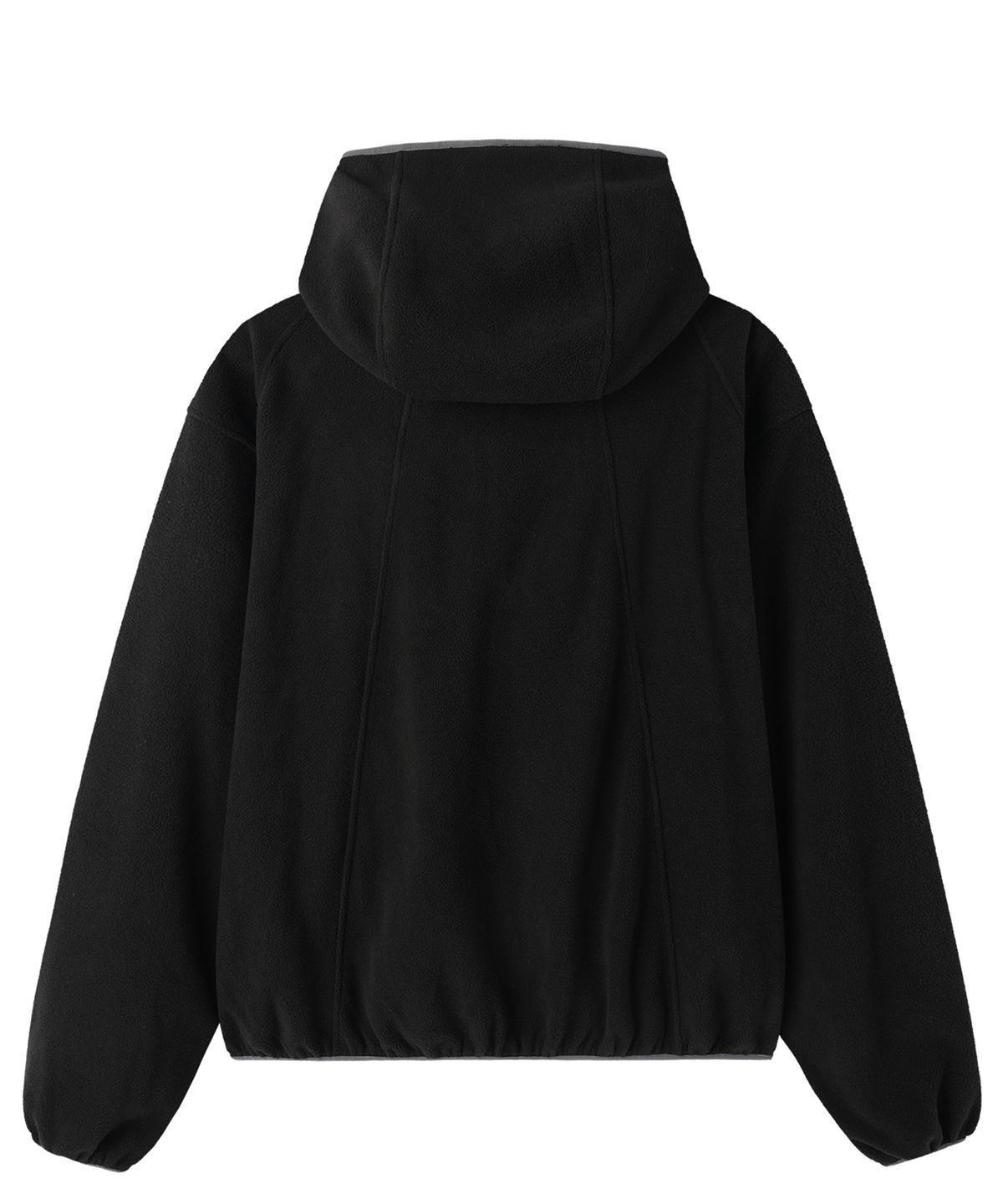 오픈야드(오와이)(OPENYARD(OY)) PANEL HOODED FLEECE JACKET - BLACK