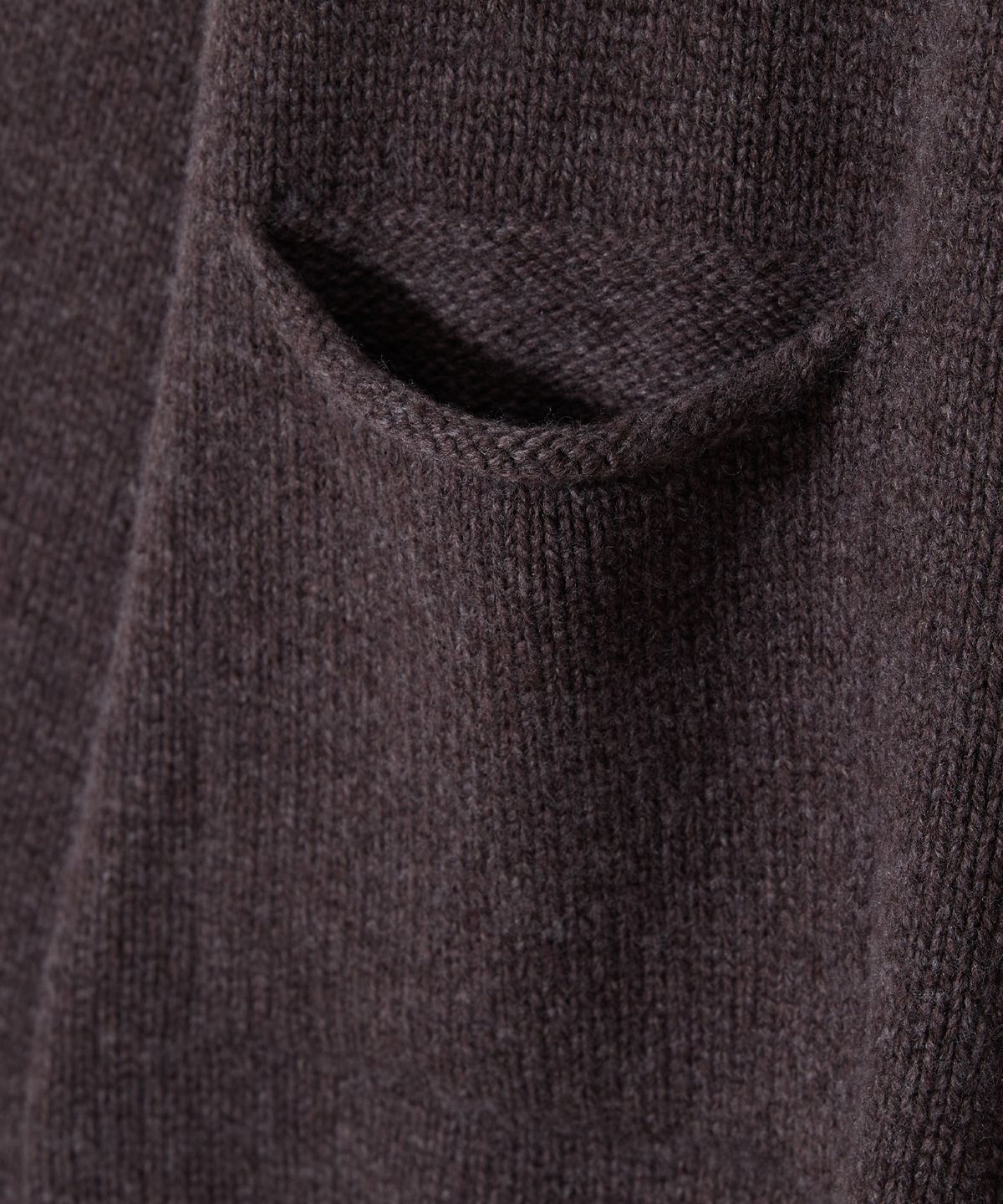 홀리선(HORLISUN) Fjord Roll Neck Pocket Knit Melange Brown