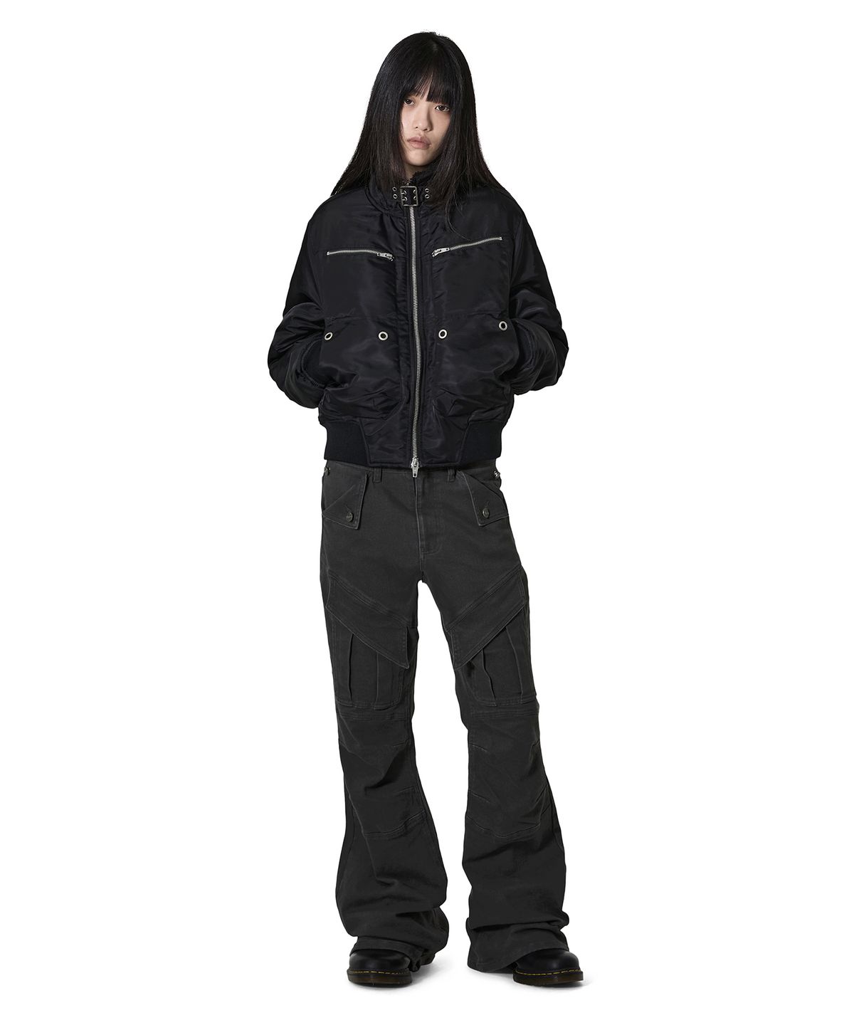 오픈야드(오와이)(OPENYARD(OY)) MODULE BOMBER JACKET - BLACK