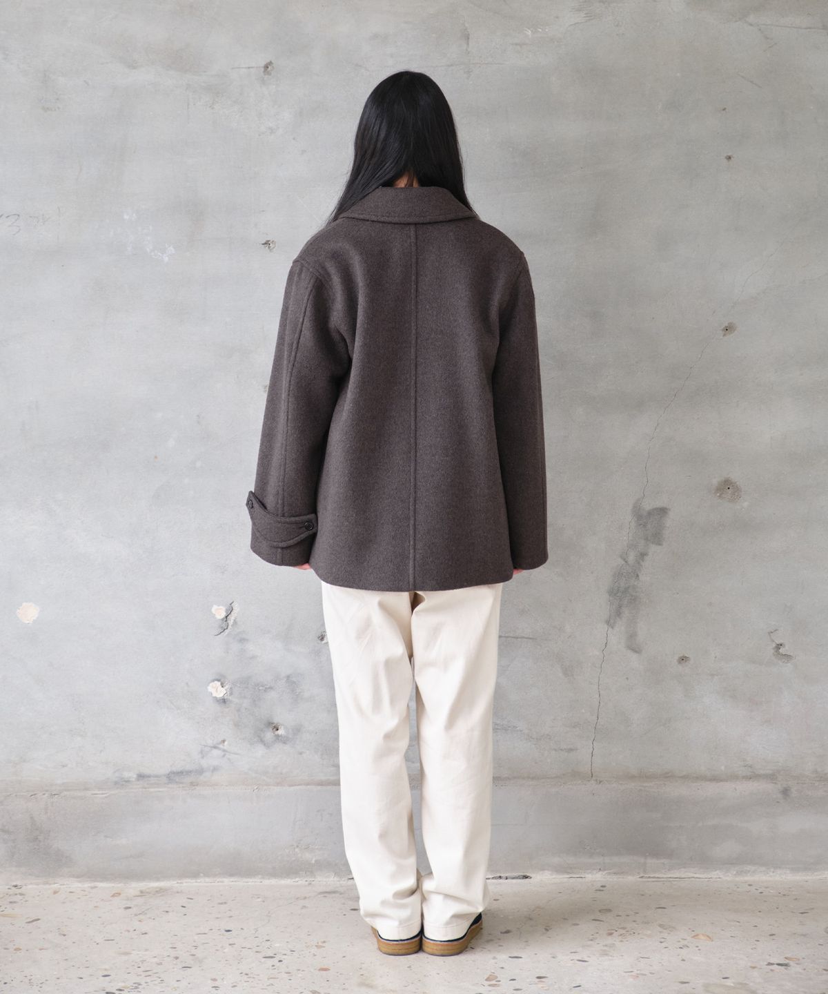 홀리선(HORLISUN) Newyear Wool Half Coat Spain Olive