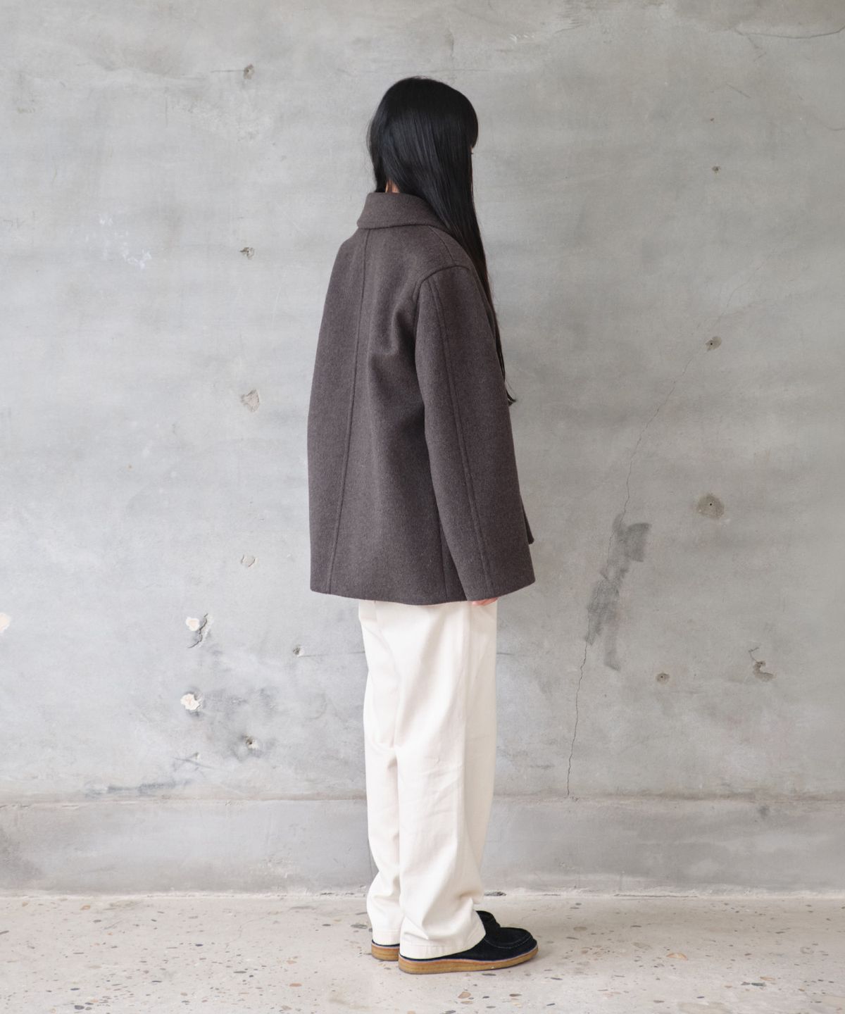 홀리선(HORLISUN) Newyear Wool Half Coat Spain Olive