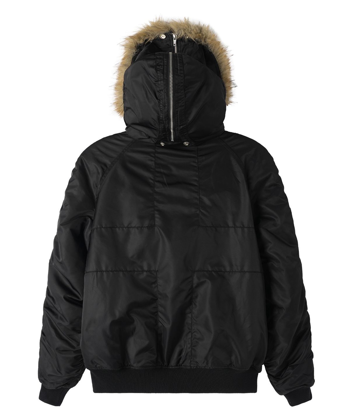 오픈야드(오와이)(OPENYARD(OY)) LOCK IN HOODED BOMBER JACKET - BLACK