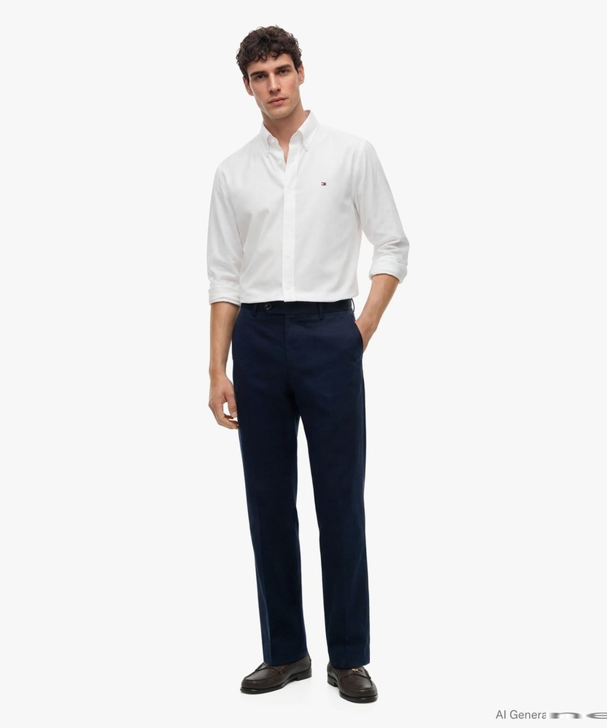 타미힐피거(TOMMY HILFIGER) [Regular fit] 옥스포드 솔리드 셔츠 (T12G6WSH190MT1YBR)