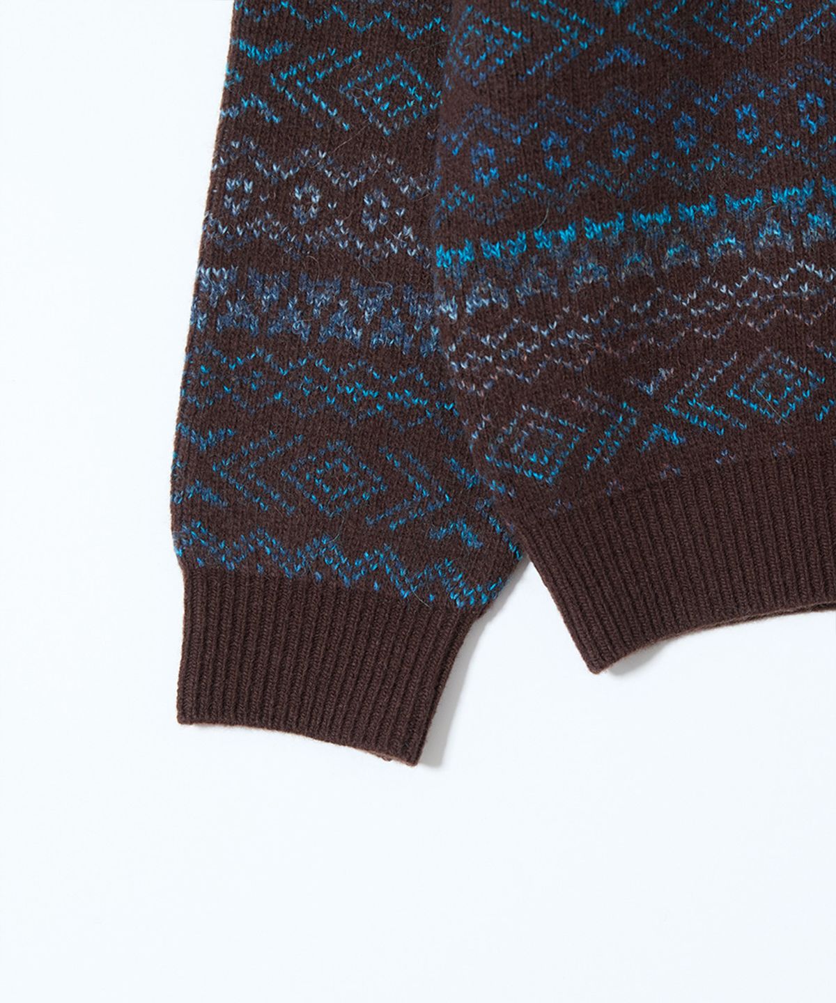 홀리선(HORLISUN) Aurora Space-dyed yarn Crewneck Knit Sea Salt Chocolate