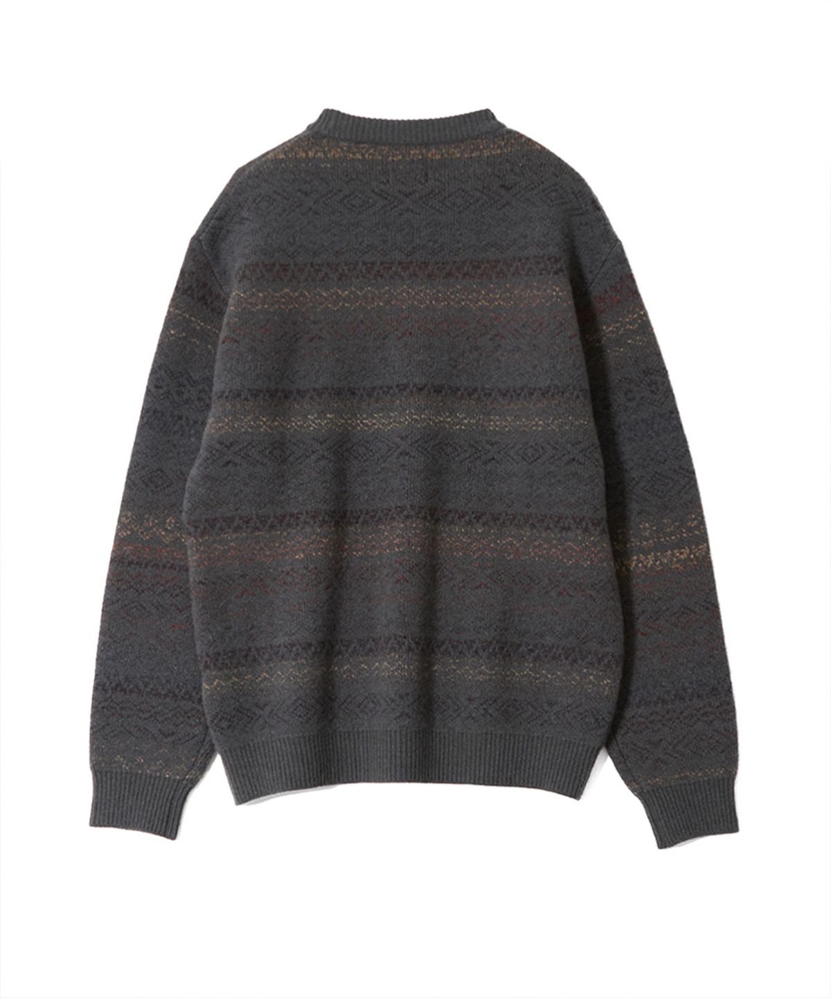 홀리선(HORLISUN) Aurora Space-dyed yarn Crewneck Knit Charcoal Brown