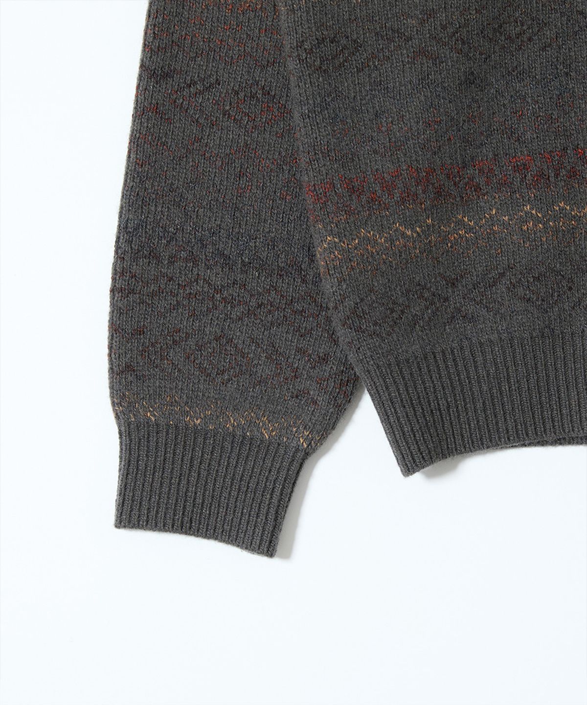 홀리선(HORLISUN) Aurora Space-dyed yarn Crewneck Knit Charcoal Brown