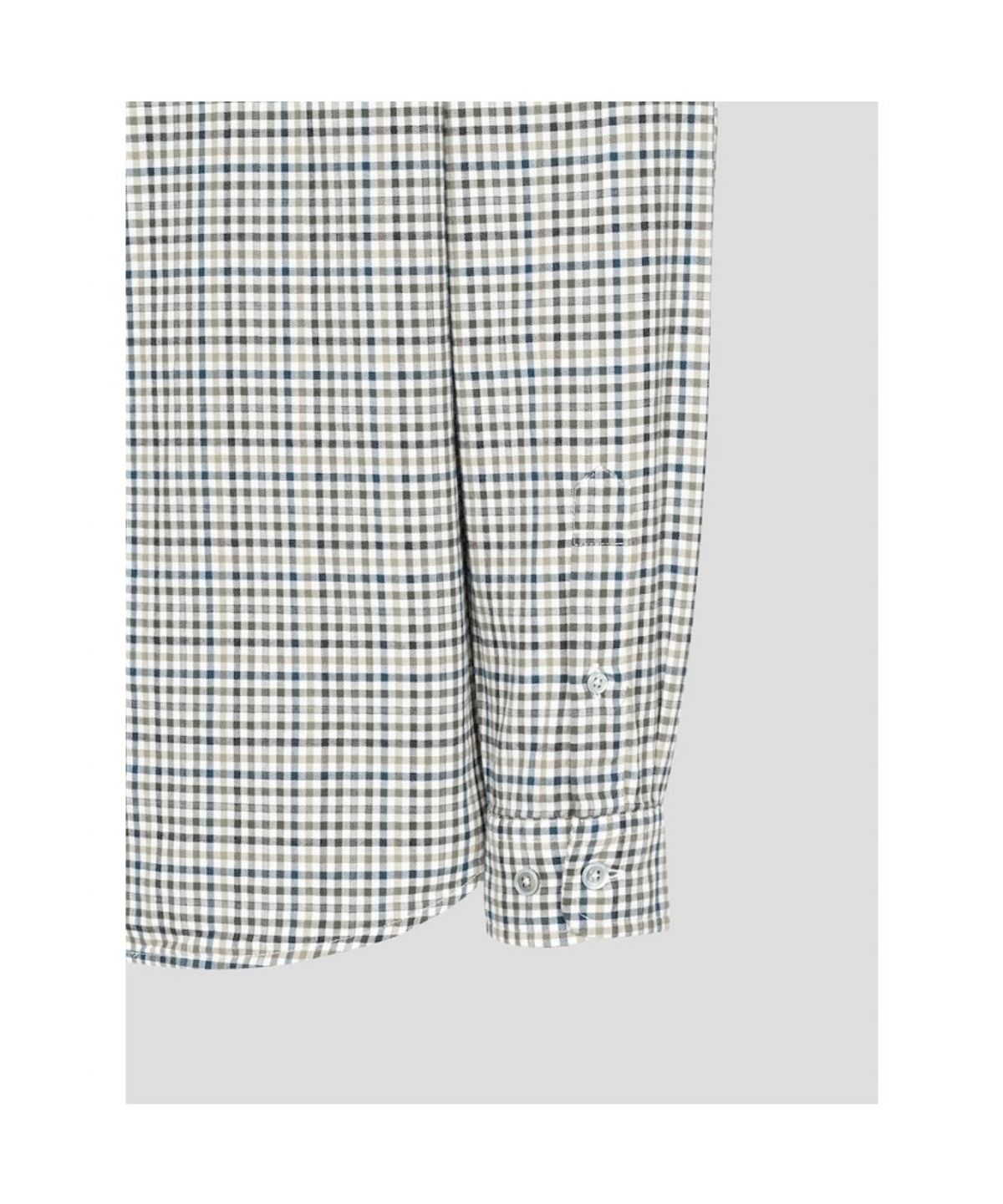 빈폴 멘(BEANPOLE MEN) 변형 깅엄 체크 셔츠  카키