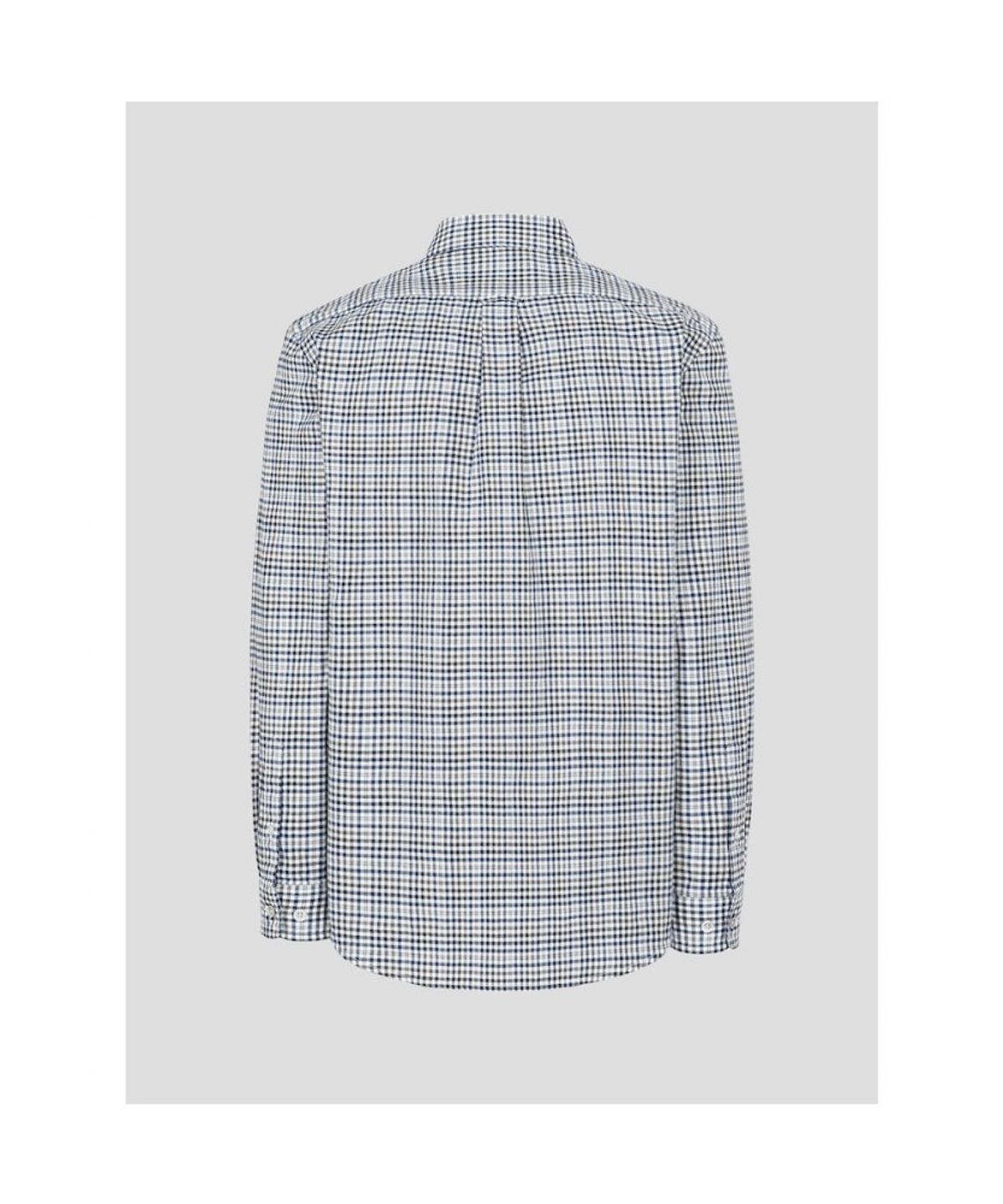 빈폴 멘(BEANPOLE MEN) 변형 깅엄 체크 셔츠  네이비