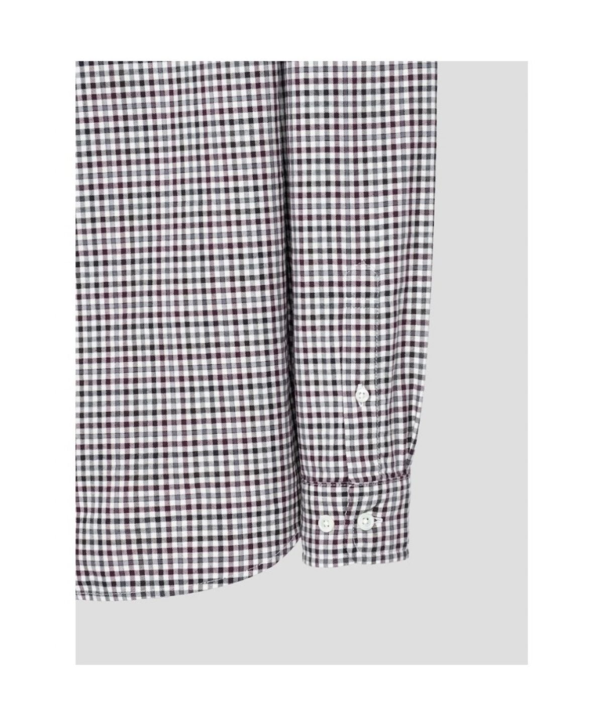 빈폴 멘(BEANPOLE MEN) 변형 깅엄 체크 셔츠  와인