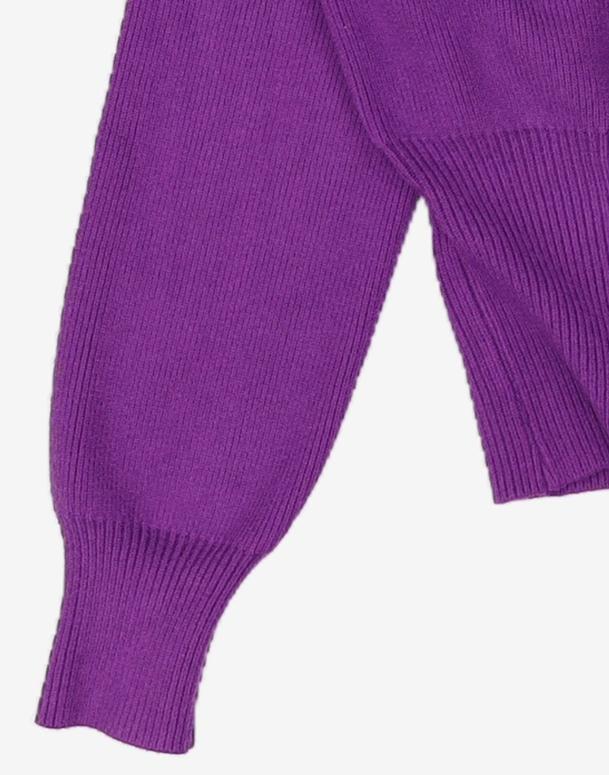 어반드레스(AVANDRESS) Balloon Ribbed Cardigan PURPLE M