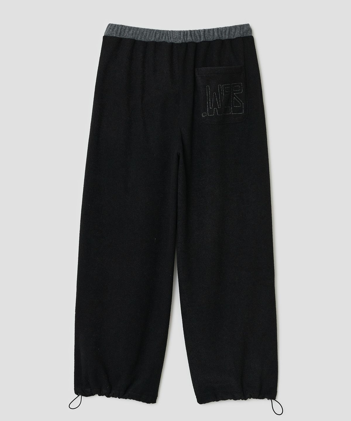 타입서비스(TYPESERVICE) Lace Trim Hotfix Fleece Pants [Black]