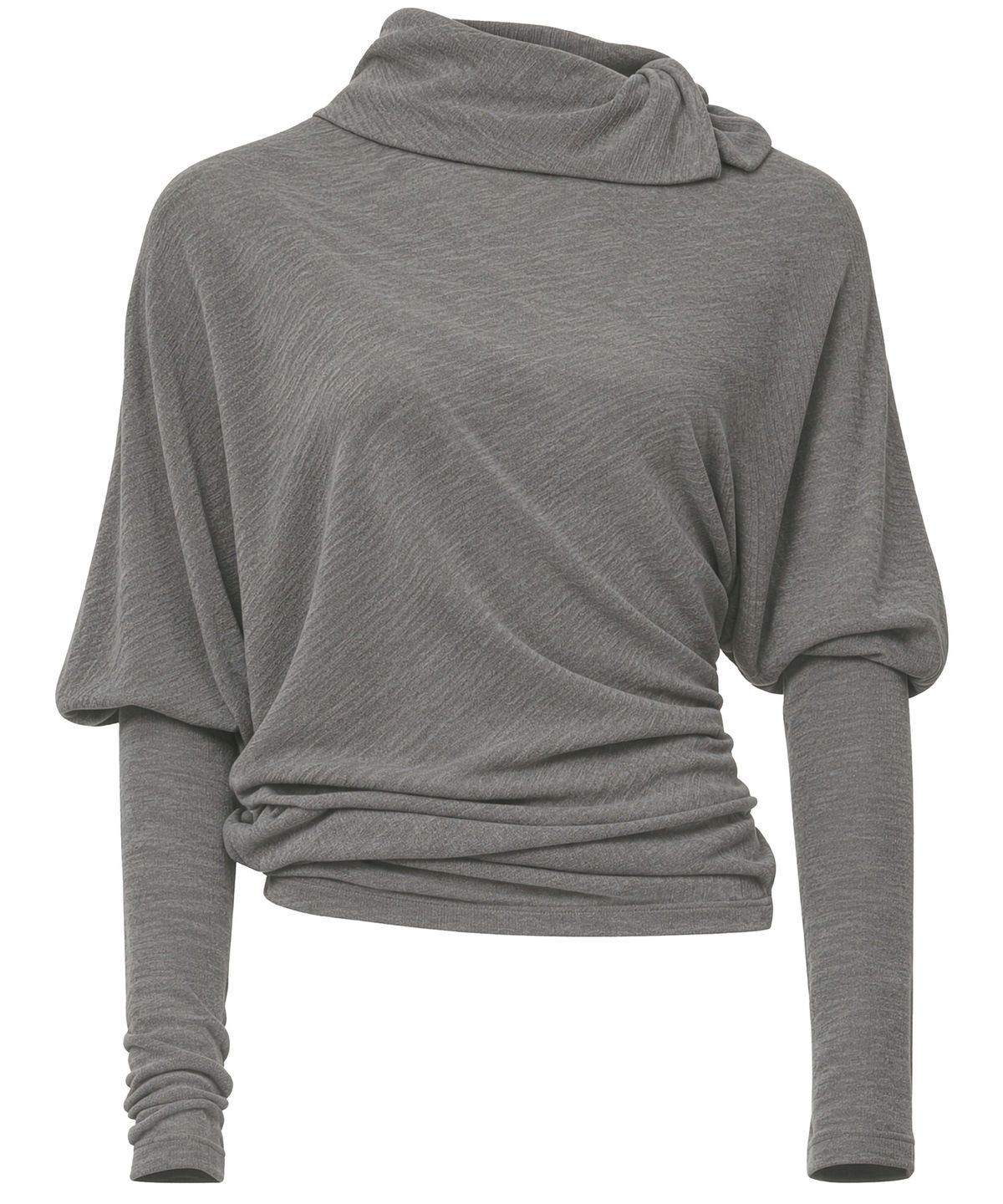 플레어업(FLAREUP) Knit Asymmetrical Long Sleeve (FL-193_Ash Brown)