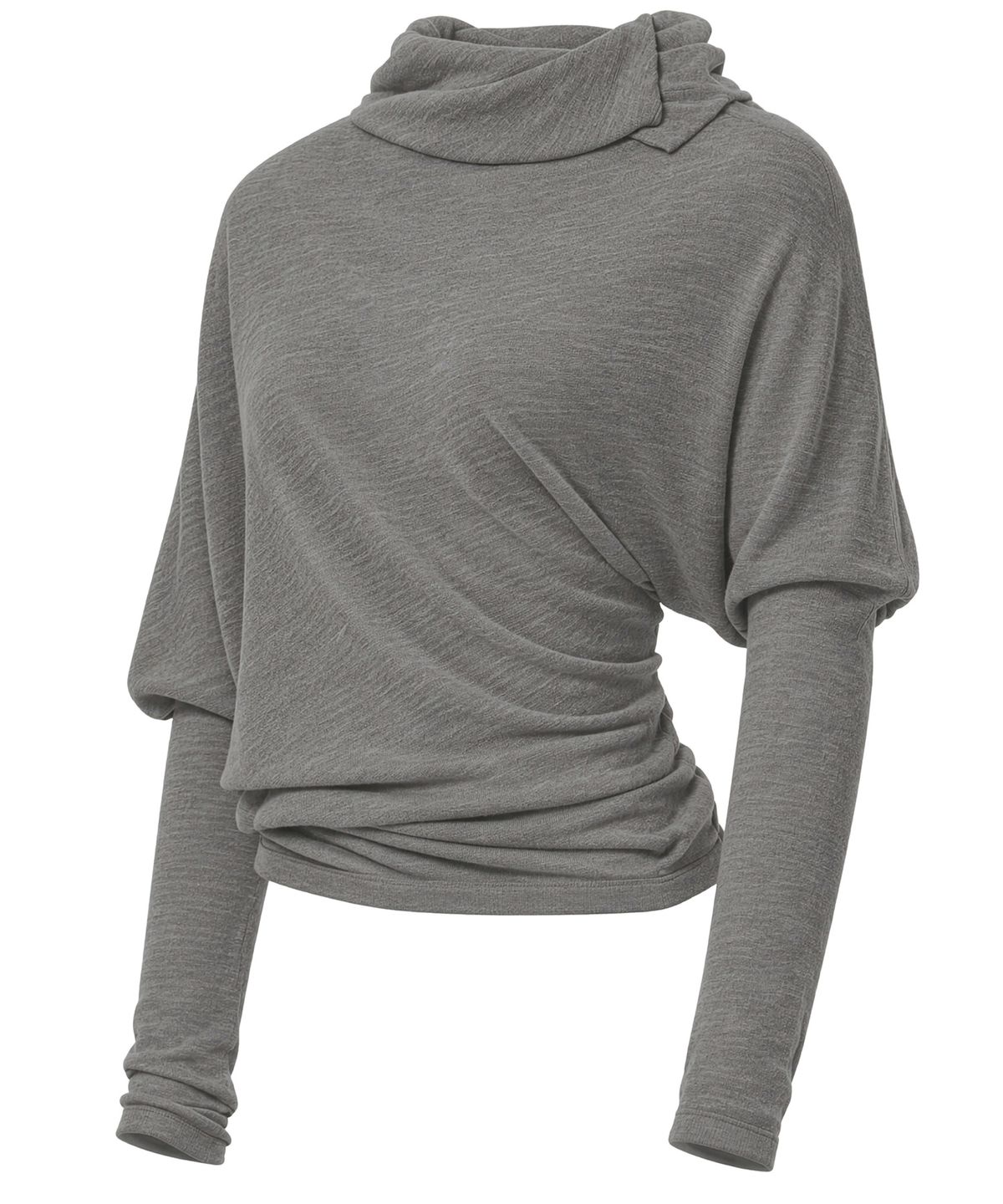 플레어업(FLAREUP) Knit Asymmetrical Long Sleeve (FL-193_Ash Brown)