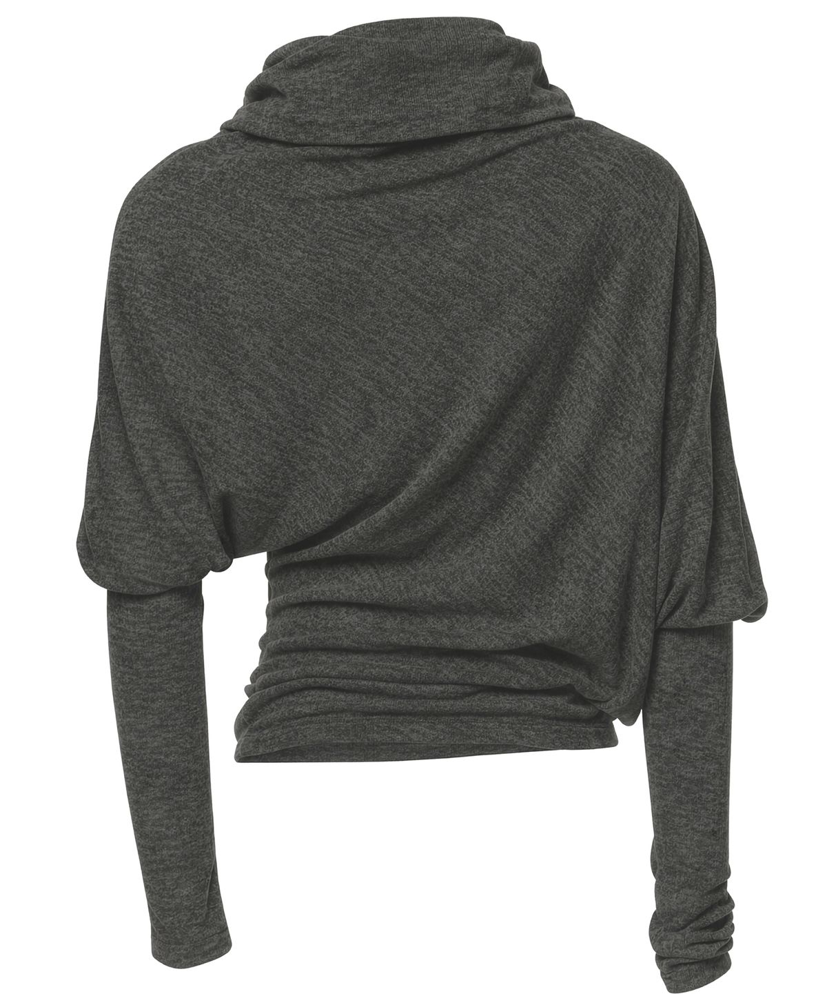플레어업(FLAREUP) Knit Asymmetrical Long Sleeve (FL-193_Charcoal Melange)