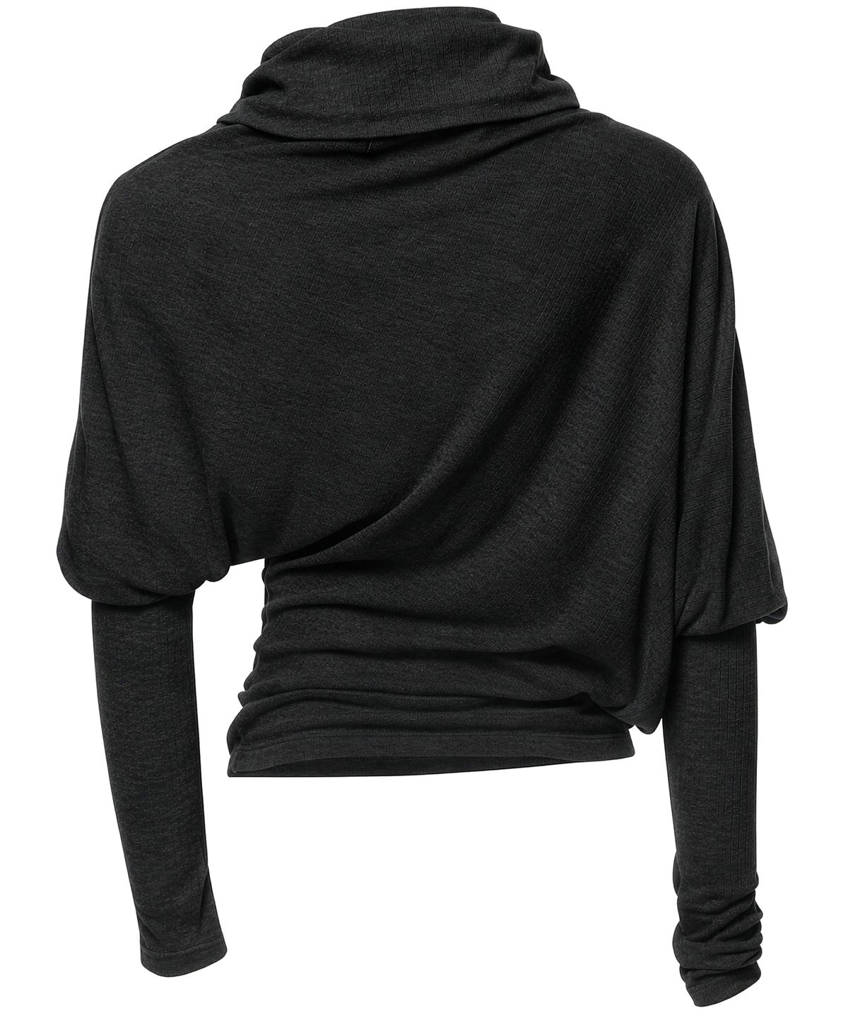 플레어업(FLAREUP) Knit Asymmetrical Long Sleeve (FL-193_Black)