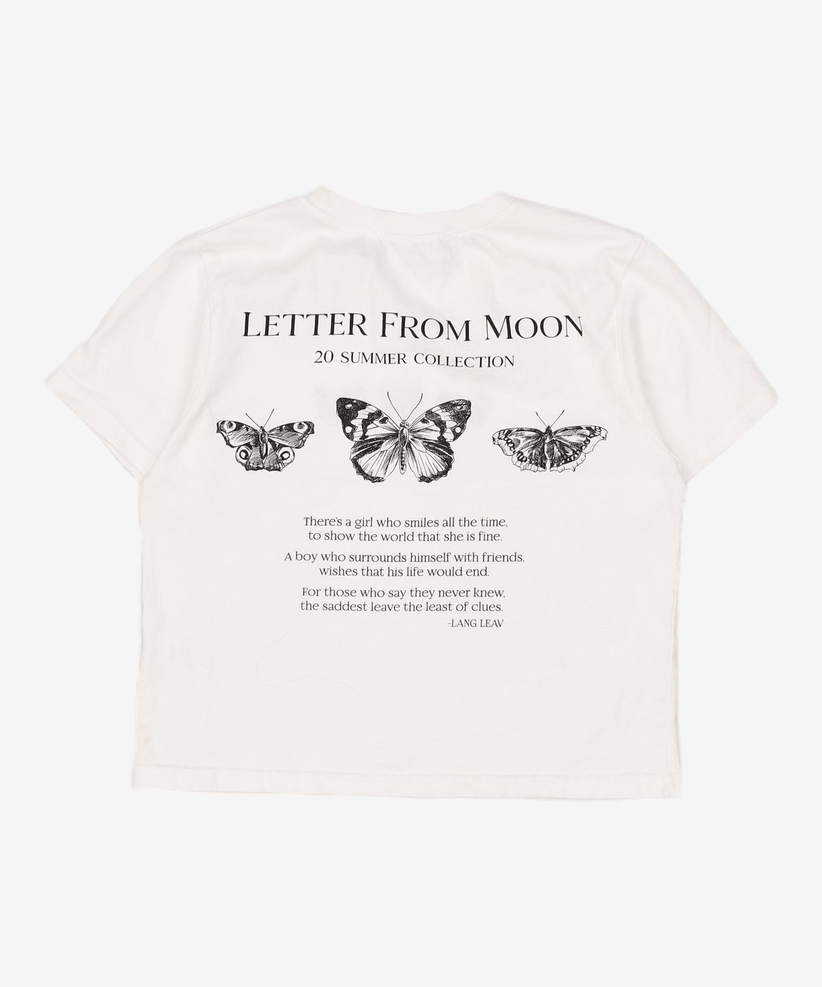레터프롬문(LETTER FROM MOON) 반소매 티셔츠 XS