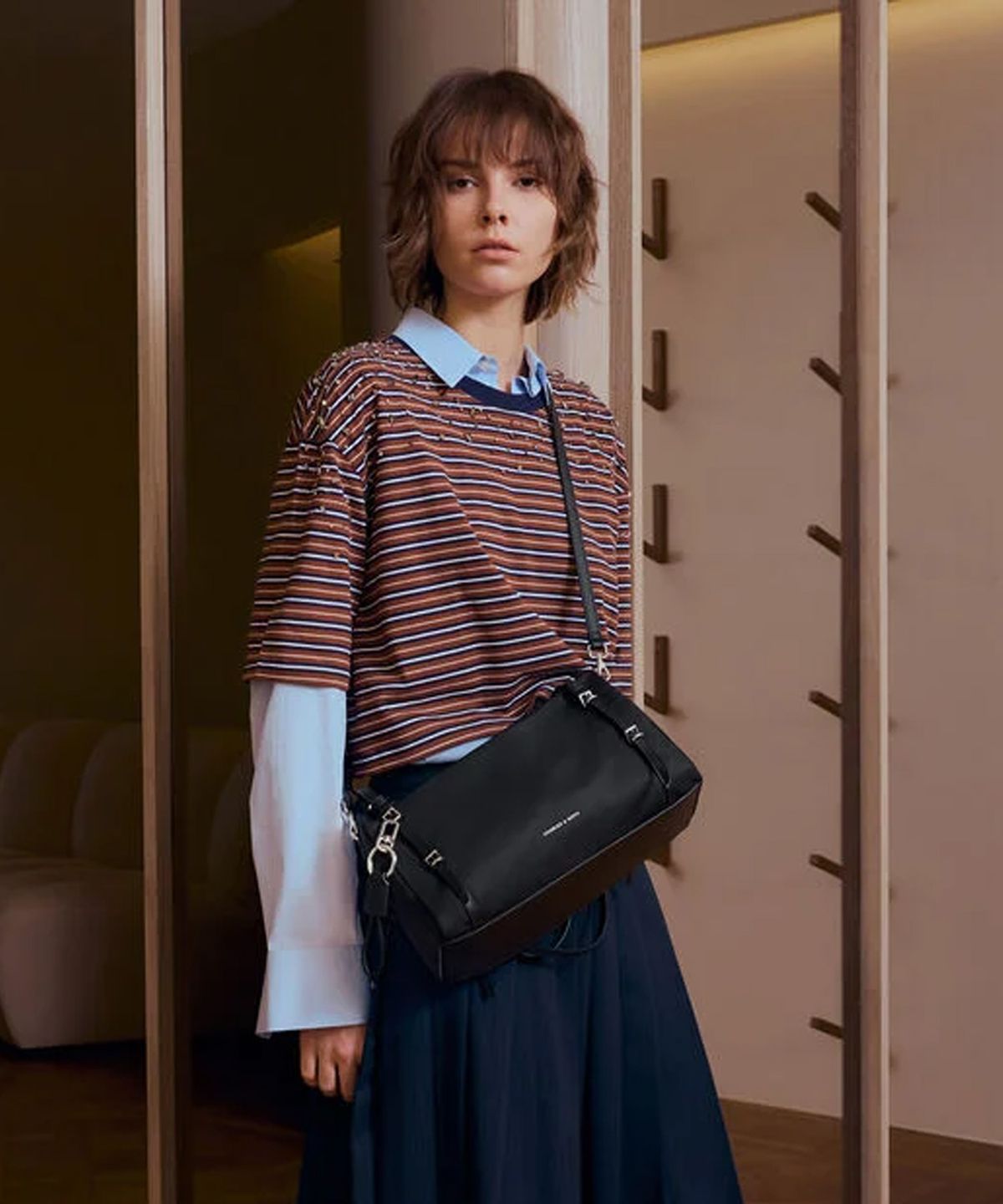 찰스앤키스(CHARLES & KEITH) 레비 나일론 숄더백 2colors CK2-20151614