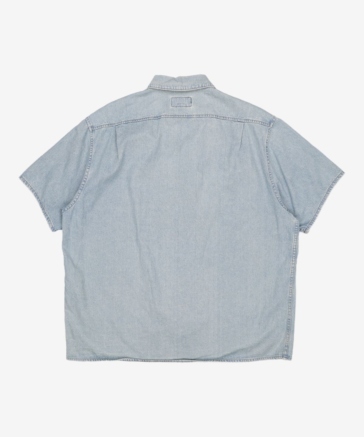 디스이즈네버댓(THISISNEVERTHAT) Washed Denim Zip S/S Shirt Black XL